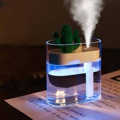 Cactus Air Humidifier Clear Color Light Mist Maker