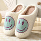 Smiley Face Cute Furry Cartoon Slippers for Women