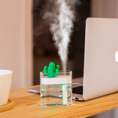 Cactus Air Humidifier Clear Color Light Mist Maker